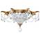 Schonbek Milano 16 1/2"W French Gold Crystal Ceiling Light