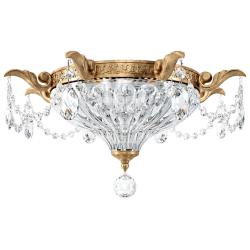 Schonbek Milano 16 1/2"W French Gold Crystal Ceiling Light