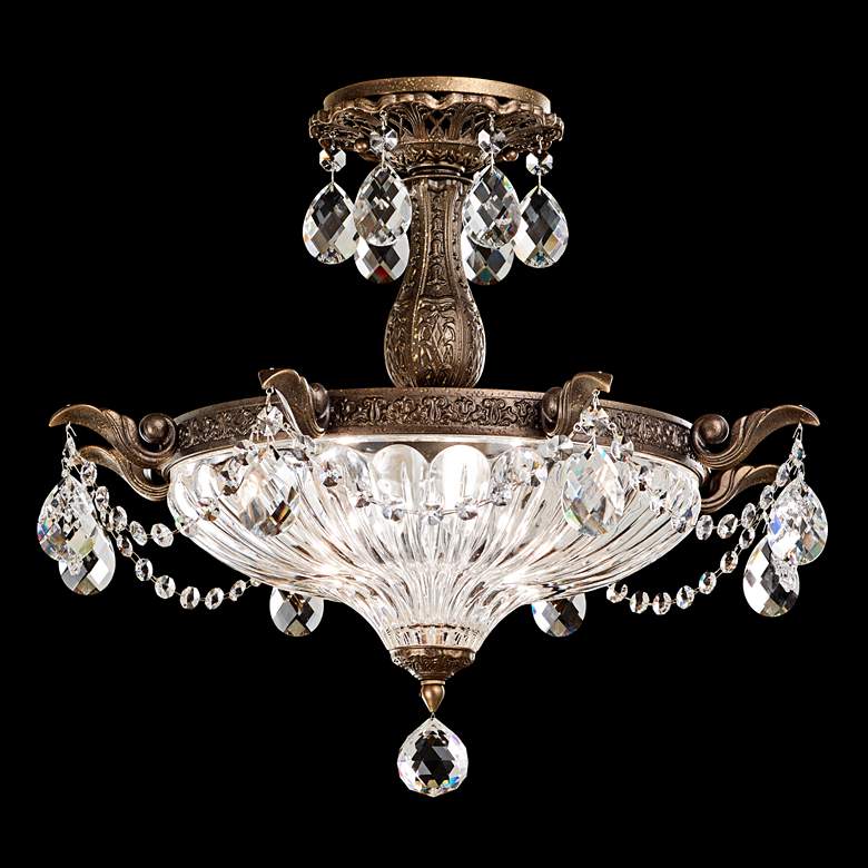 Image 1 Schonbek Milano 18 1/2"W Etruscan Gold Crystal Ceiling Light