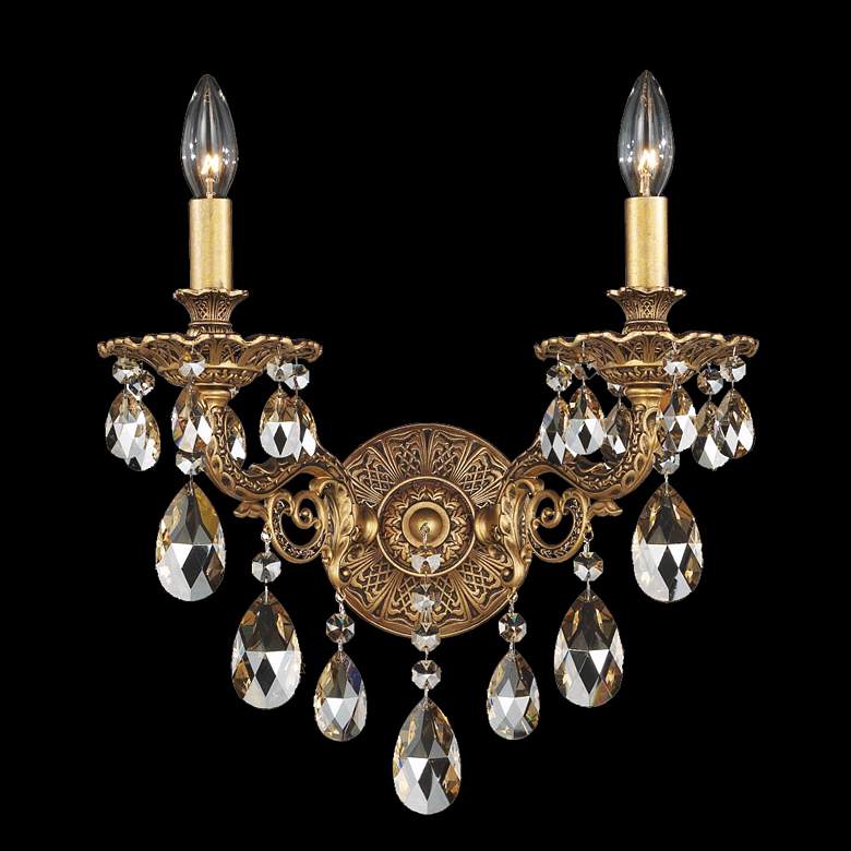 Image 1 Schonbek Milano 2-Light Swarovski Clear Crystal Wall Sconce