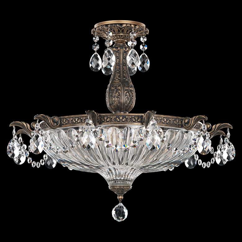 Image 1 Schonbek Milano 22 1/2"W Midnight Gild Crystal Ceiling Light