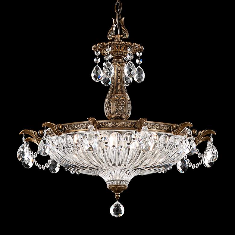 Image 1 Schonbek Milano 22 1/2 inchW Midnight Gild Crystal Pendant Light