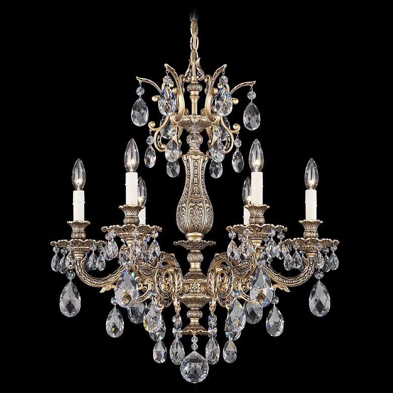 Image 1 Schonbek Milano 24 inch Wide Bronze Swarovski Crystal Chandelier