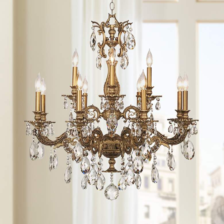 Image 1 Schonbek Milano 32 1/2 inch Wide Midnight Optic Crystal Chandelier