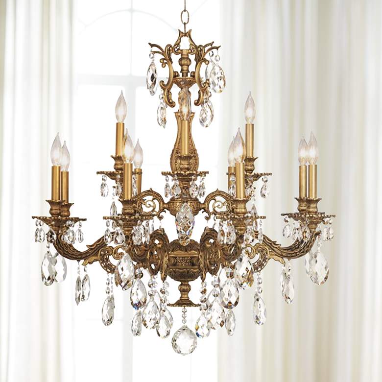 Image 1 Schonbek Milano 32 1/2"W Bronze Spectra Crystal Chandelier