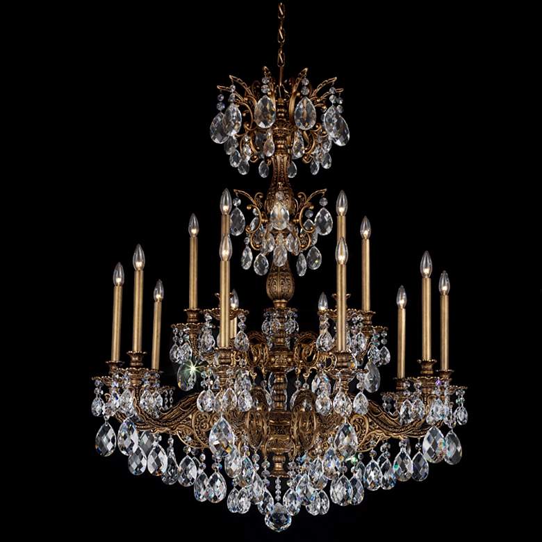 Image 1 Schonbek Milano 39 inch Wide Bronze Spectra Crystal Chandelier