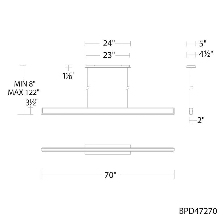 Image 3 Schonbek Mystique 70 inch Wide Modern LED Linear Pendant more views