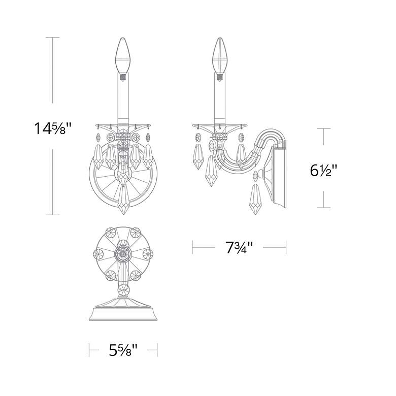 Image 4 Schonbek Napoli 14 1/2" High Heirloom Gold Wall Sconce more views