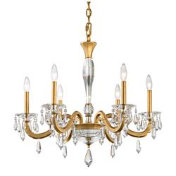 Schonbek Napoli 28"W Heirloom Gold 6-Light Chandelier