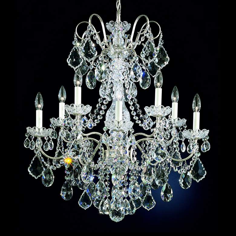 Image 1 Schonbek New Orleans 28 inchW Silver Hand-Cut Crystal Chandelier