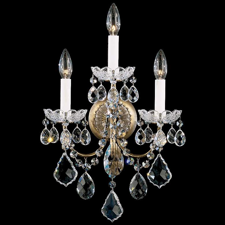 Image 1 Schonbek New Orleans Collection 3-Light Crystal Wall Sconce