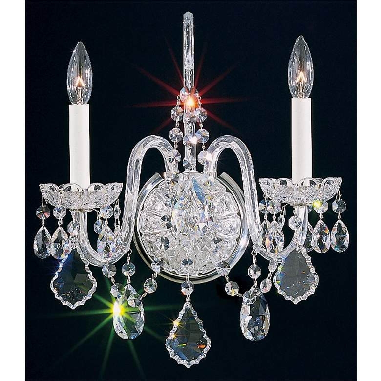 Image 1 Schonbek Olde World 16 inch High Swarovski Crystal Wall Sconce