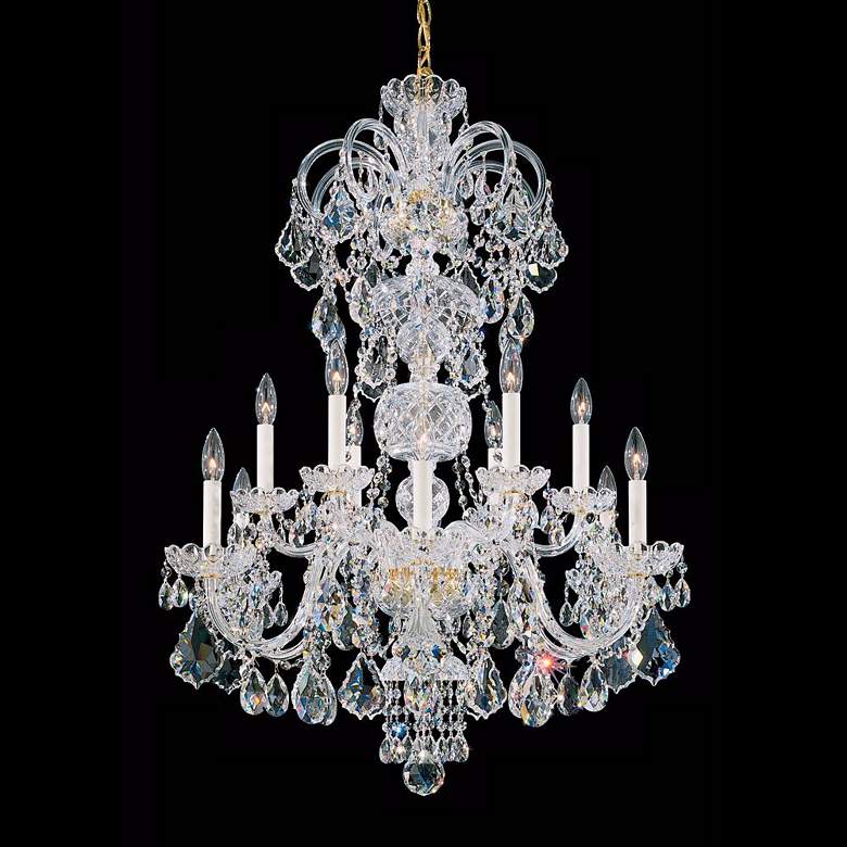 Image 1 Schonbek Olde World 30"W Gold Swarovski Crystal Chandelier
