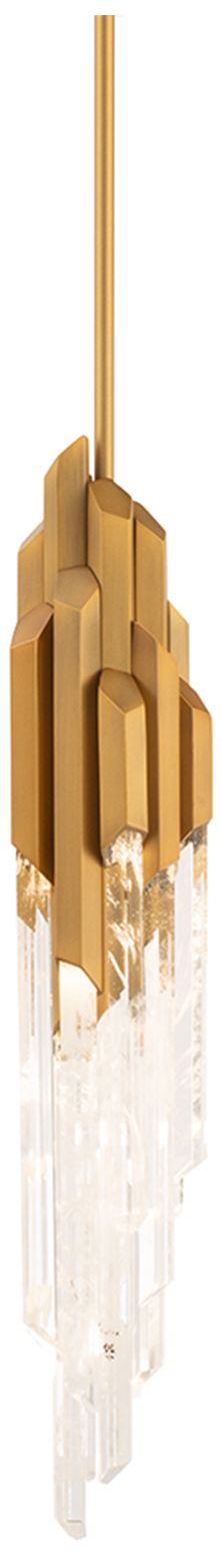 Image 2 Schonbek Organza 3 1/2" Wide Aged Brass LED Mini Pendant