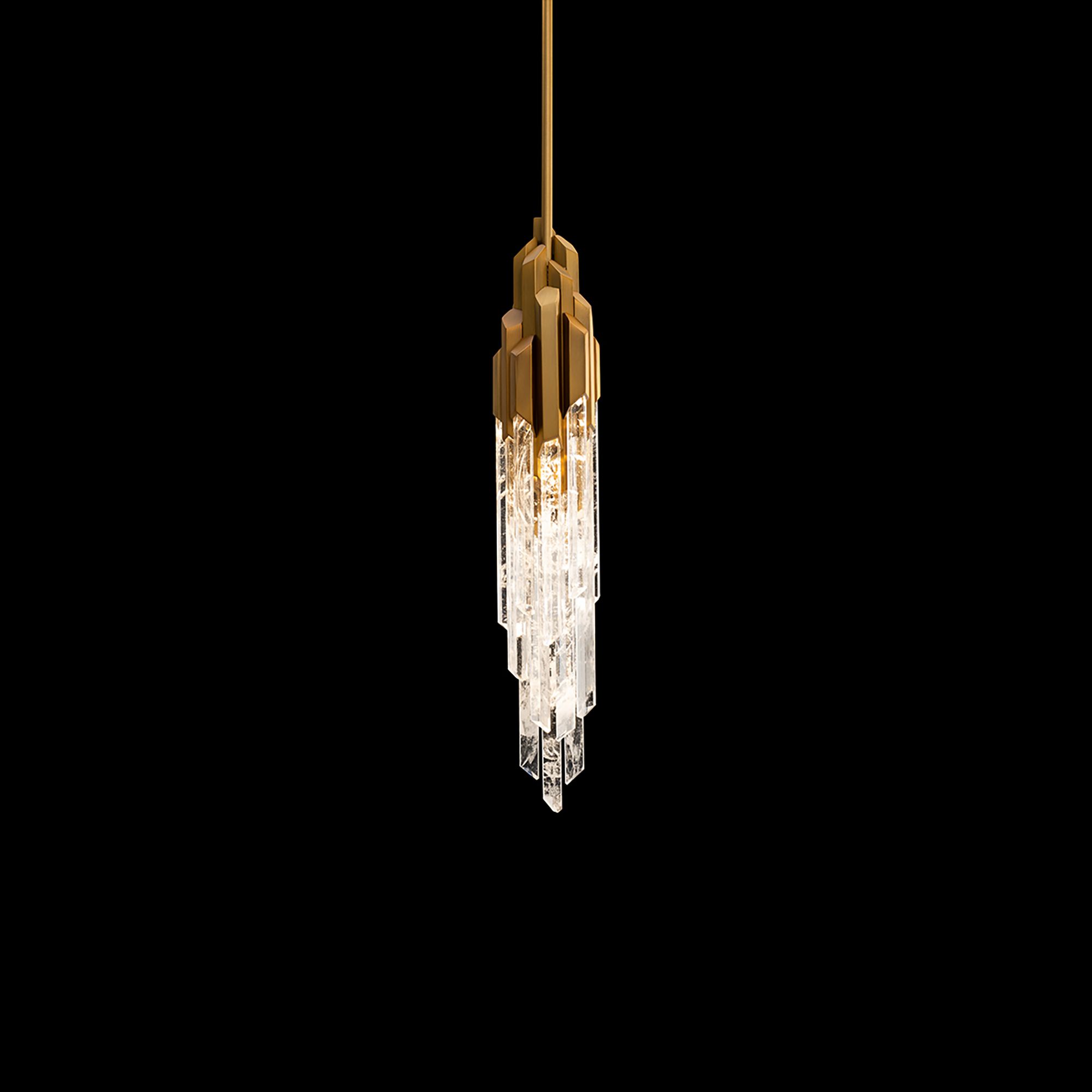 Image 3 Schonbek Organza 3 1/2" Wide Aged Brass LED Mini Pendant more views