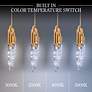 5_Schonbek Organza 3 1/2" Wide Aged Brass LED Mini Pendant more views