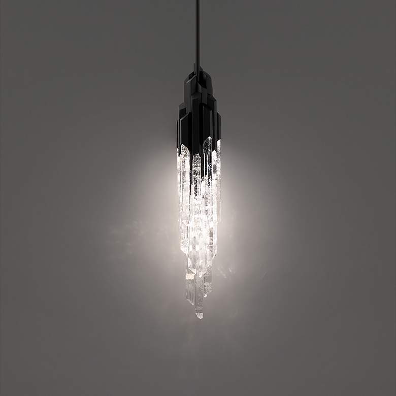 Image 1 Schonbek Organza 3 3/4" Wide Black LED Mini Pendant