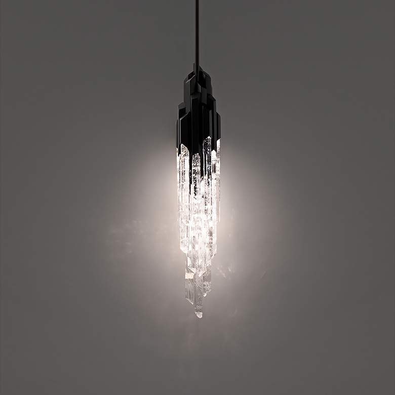 Image 4 Schonbek Organza 3 3/4" Wide Black LED Mini Pendant more views