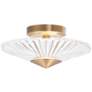 2_Schonbek Origami 12" Wide Aged Brass LED Ceiling Light