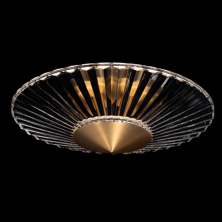 Image 4 Schonbek Origami 12" Wide Aged Brass LED Ceiling Light more views