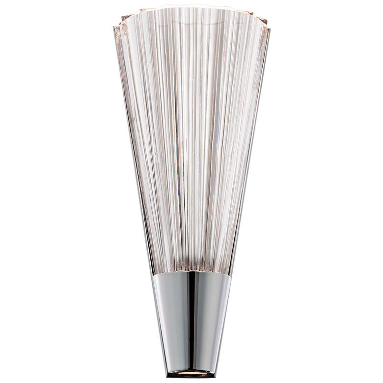 Image 1 Schonbek Origami 14" High Polished Chrome LED Wall Sconce