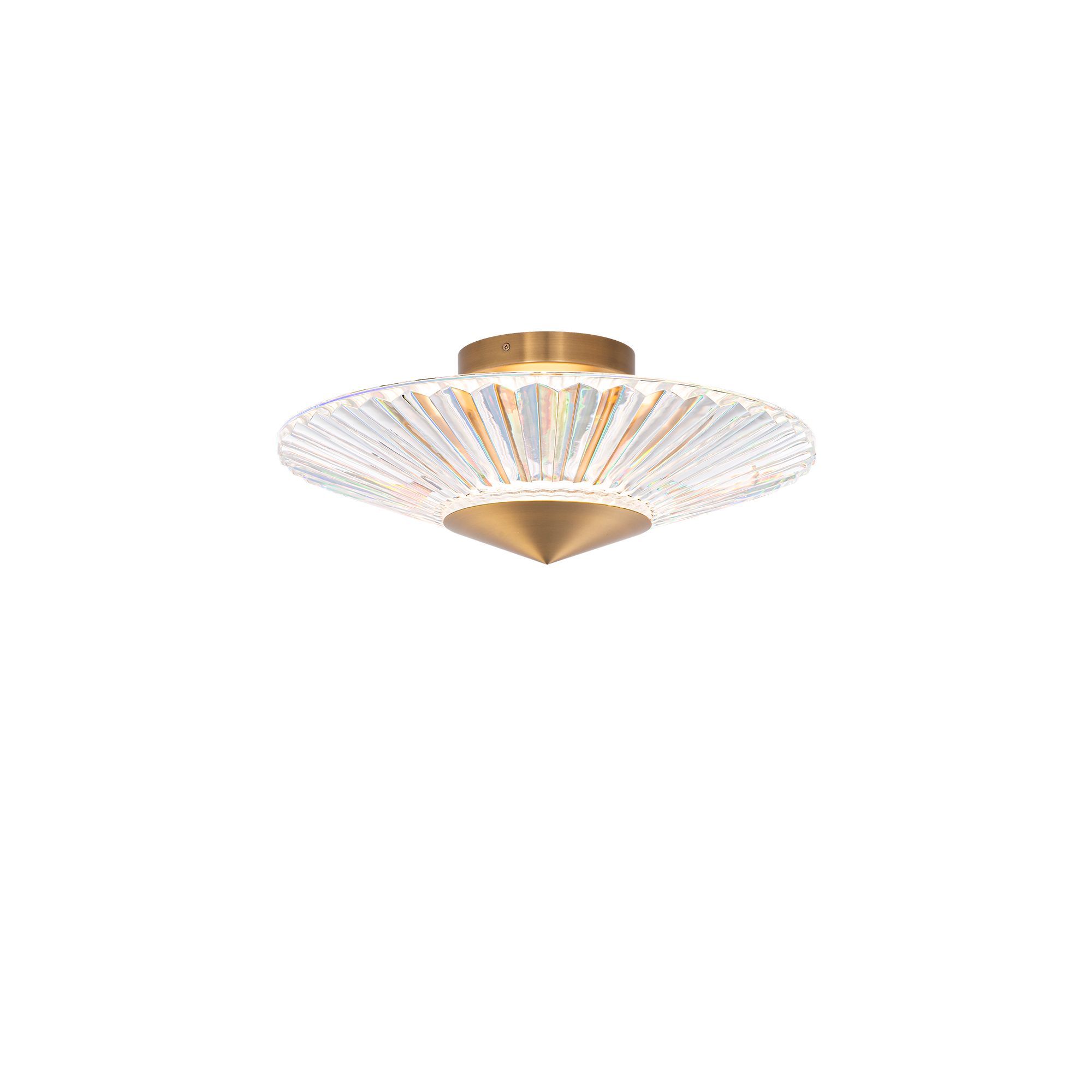 Image 3 Schonbek Origami 16" Wide Aged Brass LED Ceiling Light more views