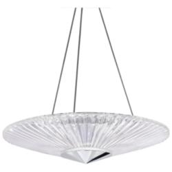 Schonbek Origami 19&quot; Wide Polished Chrome Clear Crystal 1-Light Pendan