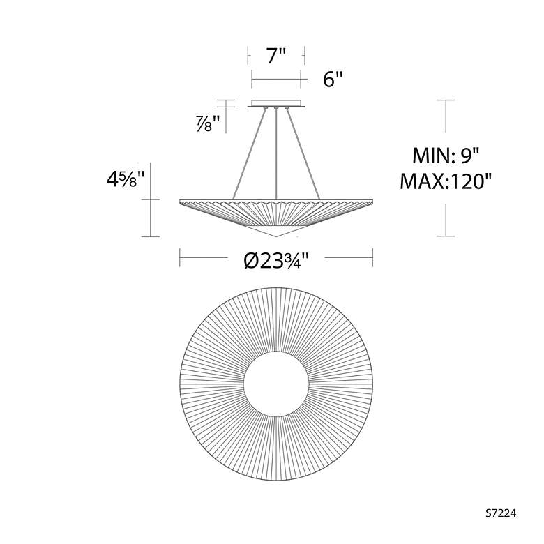 Image 3 Schonbek Origami 24" Wide Polished Chrome Clear Crystal 1-Light Pendan more views