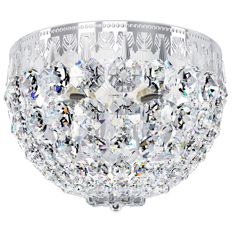 Image 1 Schonbek Petit Crystal 8" Wide Polished Silver Ceiling Light