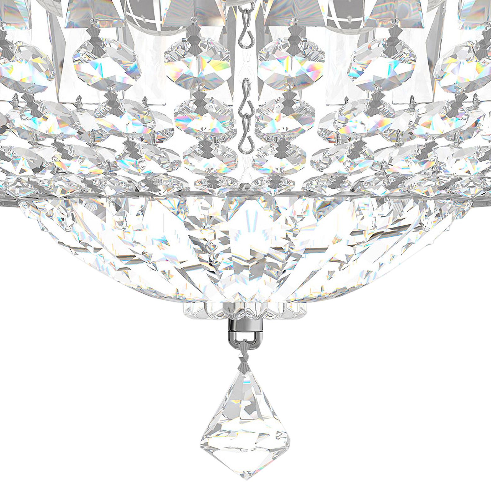 Schonbek Petit Deluxe 12" Wide Clear Crystal Ceiling Light 04858