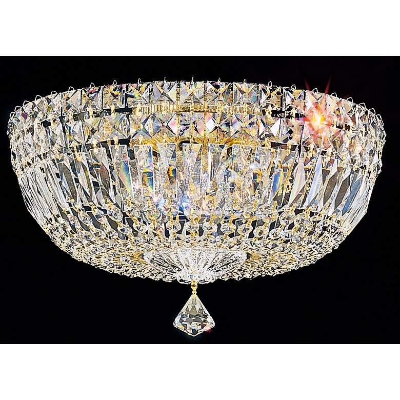 Schonbek Petite Crystal Gold 8&quot; High Ceiling Light (QS)