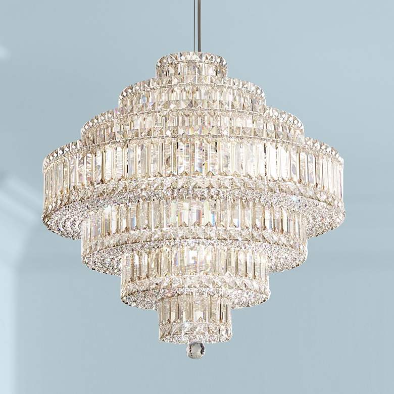 Image 1 Schonbek Plaza Collection 24 1/2 inch Crystal Pendant Chandelier