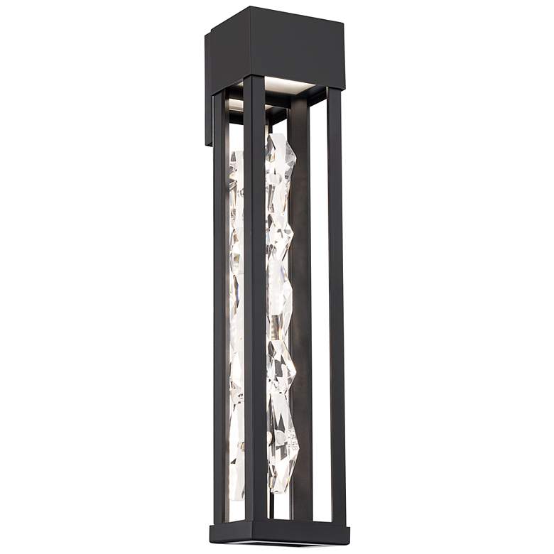 Image 1 Schonbek Polar 22" High Black Crystal LED Outdoor Wall Light