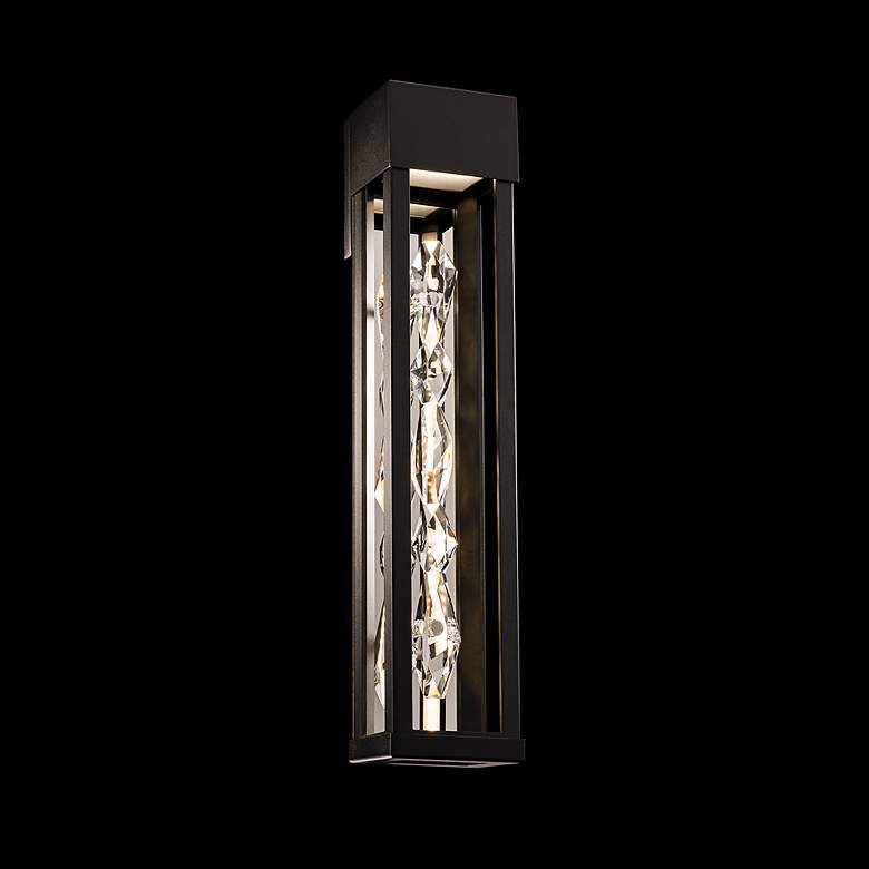 Image 3 Schonbek Polar 22" High Black Crystal LED Outdoor Wall Light more views