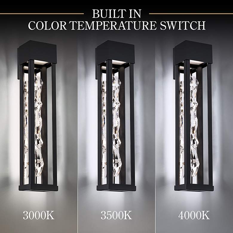 Image 5 Schonbek Polar 22" High Black Crystal LED Outdoor Wall Light more views