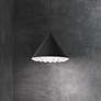 2_Schonbek Primrose Black 8" Wide Modern Cone LED Mini Pendant