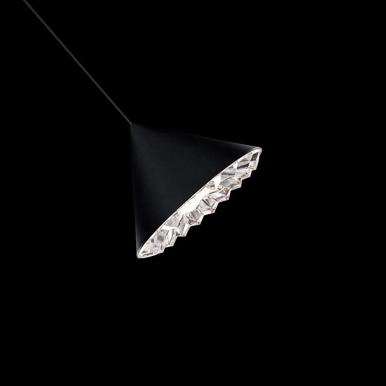 Image 3 Schonbek Primrose Black 8 inch Wide Modern Cone LED Mini Pendant more views