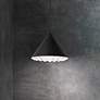 Schonbek Primrose Black 8" Wide Modern Cone LED Mini Pendant in scene
