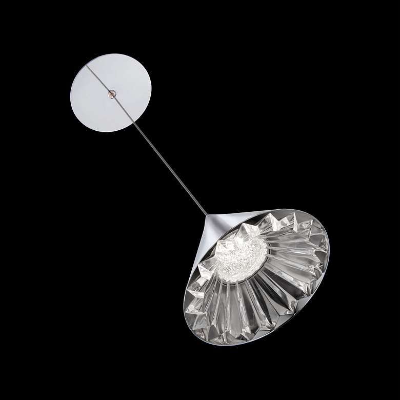 Image 2 Schonbek Primrose Chrome 8" Wide Modern Cone LED Mini Pendant more views