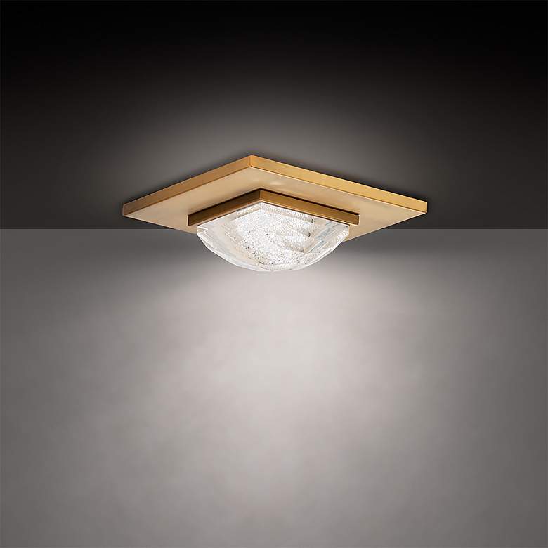 Image 1 Schonbek Promenade 9" Wide Aged Brass LED Ceiling Light