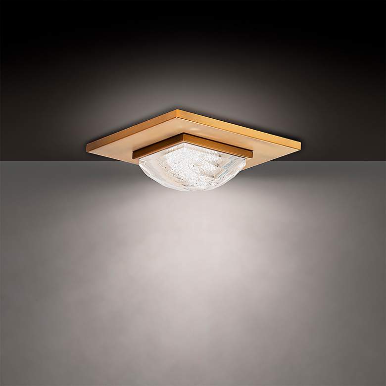 Image 4 Schonbek Promenade 9" Wide Aged Brass LED Ceiling Light more views