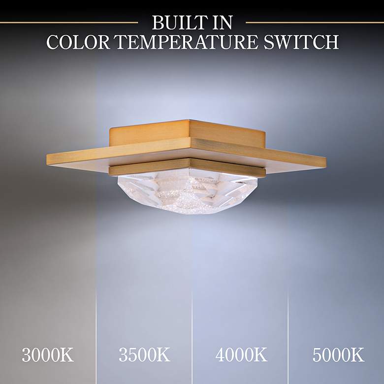 Image 5 Schonbek Promenade 9" Wide Aged Brass LED Ceiling Light more views