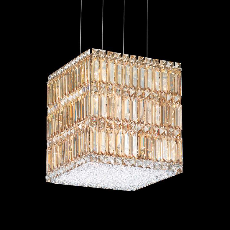 Image 1 Schonbek Quantum Block 12 inch Golden Shadow Crystal Chandelier