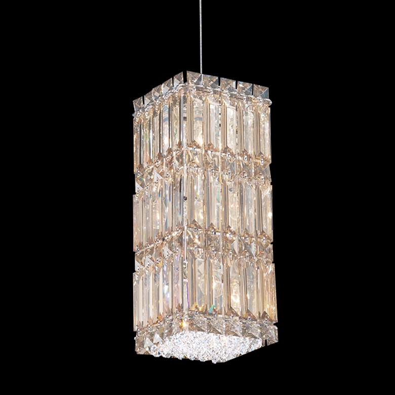 Image 1 Schonbek Quantum Block 5 1/2 inch Gold Shadow Crystal Chandelier