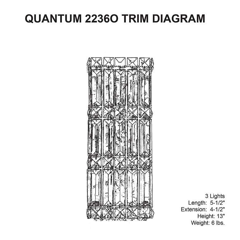 Image 3 Schonbek Quantum Collection 13" High Crystal Wall Sconce more views