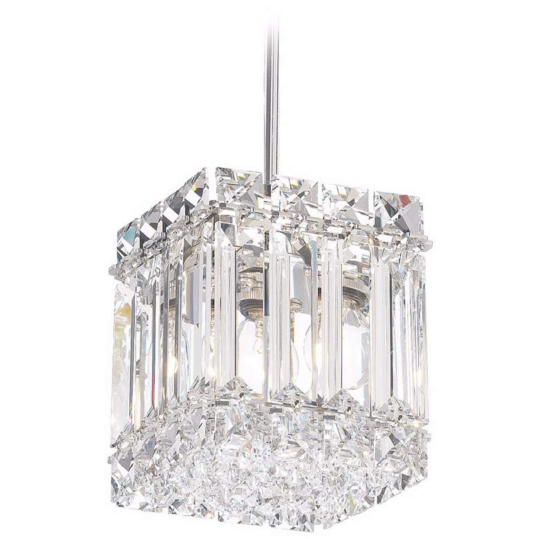 Image 1 Schonbek Quantum Collection 4 inch Wide Crystal Mini Pendant