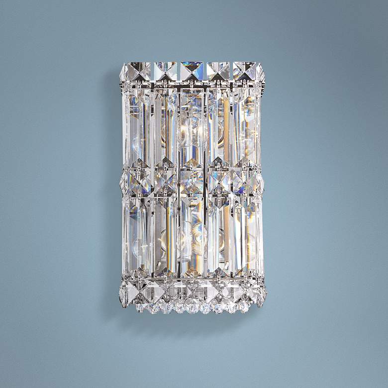 Image 1 Schonbek Quantum Collection 9 inch High Crystal Wall Sconce