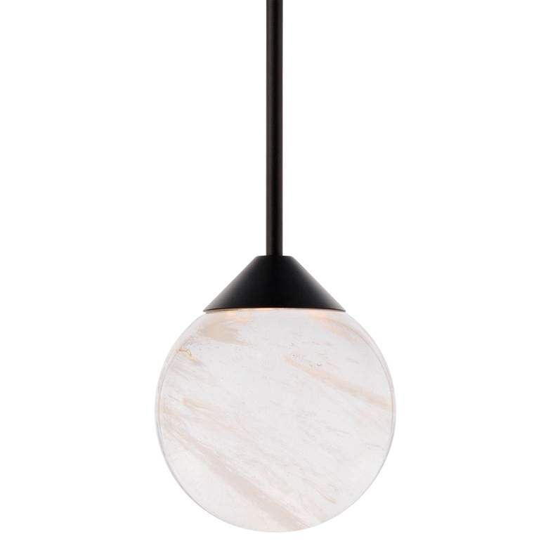 Image 1 Schonbek Quest 5 1/4" Wide Black Crystal LED Mini Pendant
