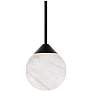 2_Schonbek Quest 5 1/4" Wide Black Crystal LED Mini Pendant
