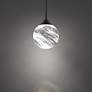 1_Schonbek Quest 5 1/4" Wide Black Crystal LED Mini Pendant